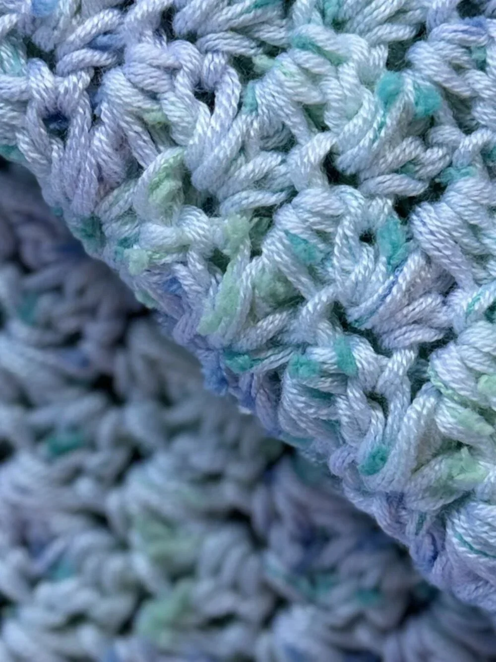 Handmade Crochet Baby Blanket, Soft Heirloom Nursery Gift, Color: Seafoam Mist